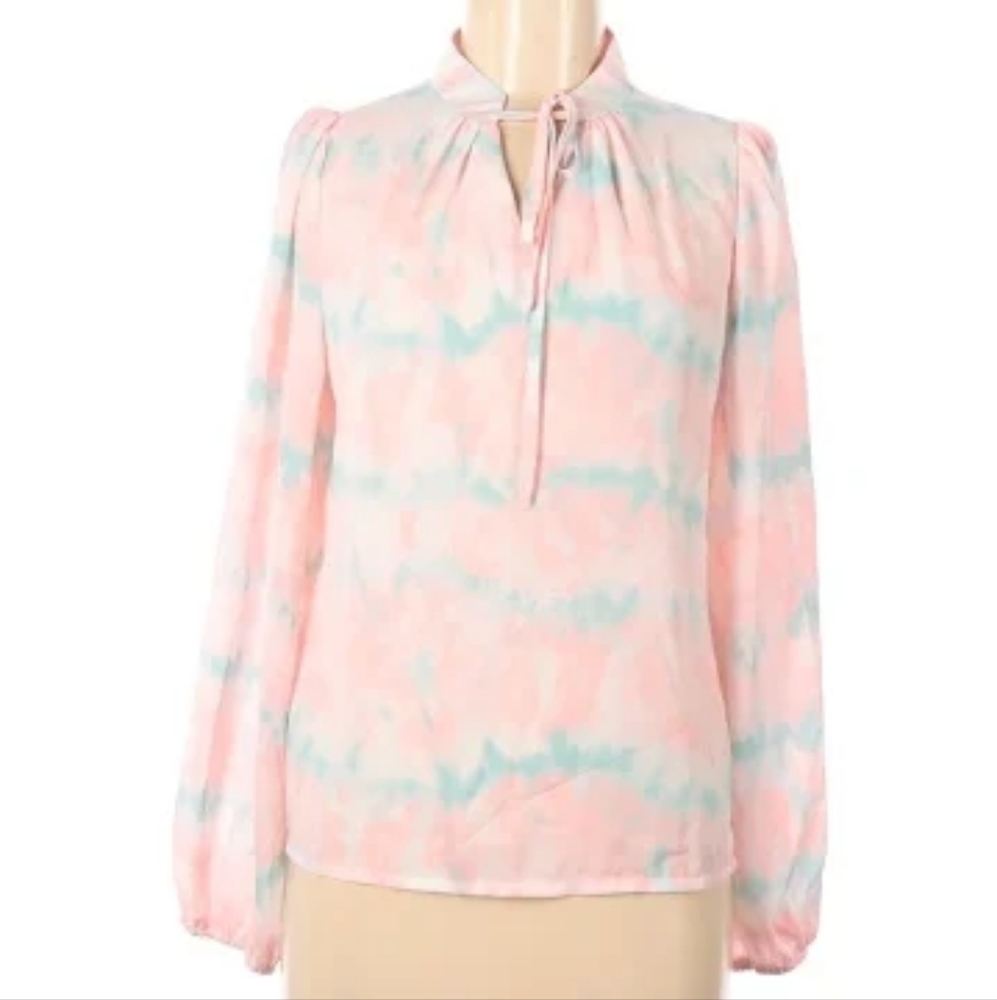 Tie Dye Blouse - Pink and Blue